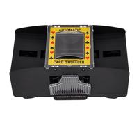 WESIEVYA Mélangeur de Carte Automatique et Distributeur pour Cartes de Poker, Machine à Mélanger Automatique en Abs Noir, Mélange Fluide pour Jeux à Domicile
