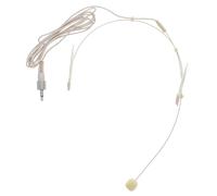 WESIEVYA Micro Casque Filaire Microphone à Condensateur pour Amplificateur Vocal Design Stable Monté Tête en Plastique Beige pour Conférences et Spectacles
