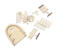 WESIEVYA Micro-Paysage, Porte Elfique, Portes De Fées pour Arbres, Porte De Fée des Dents, Kit De Porte De Fée, Mini-Porte, Kit De Jardin De Fées, Porte Miniature en Bois, Porte De Fée