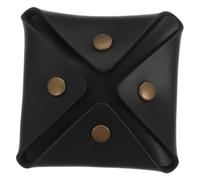 WESIEVYA Mini Porte-Monnaie Monnaie en Cuir PU Mat, Souple et Résistant, Compact pour Écouteurs et Câble, Femme, Usage Quotidien et Voyage, Finition Noire Mate, Taille Mini