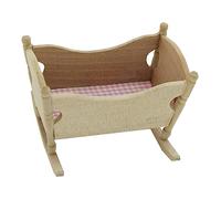 WESIEVYA Miniature Berceau Bois Modèle pour Maison de Poupée Éducatif pour Garçon Fille Accessoire de Décoration Écologique pour Cadeau