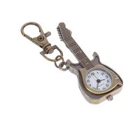 WESIEVYA Montre de Poche Vintage Guitare Quartz, Pendentif Suspendu, Cadran Chiffres Romains, Accessoire Mode Homme Élève, Style Rétro Unique, Léger et Précis