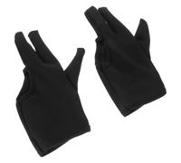 WESIEVYA Moufles Thermorésistants pour Coiffure à Friser 3 Doigts en Tissu Noir 2 Pièces, Protection Mains la Chaleur, Usage Professionnel Salon ou Personnel