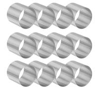 WESIEVYA Moules à Gâteau Ronds Préparation de Mousse en Acier Inoxydable Lot de 12 sans Odeur Arrondis, Pâtisserie