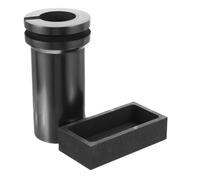 WESIEVYA Moules de Fusion en Graphite 2 Pcs 1 Kg Creusets pour Coulée Or Argenté Cuivre Aluminium Laiton, Outil de Raffinage Métal pour Four de Fusion et Bijouterie Professionnelle