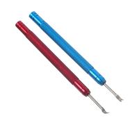 WESIEVYA Outil De Démontage Aiguilles De Montre en Acier Au Carbone, Levier Double Fonction, Accessoire Professionnel pour Horlogers, Usage Réparation Montres, Jeu 2 Pièces Rouge Et Bleu