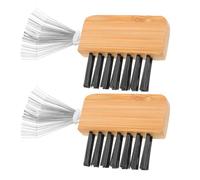 WESIEVYA Outils de Nettoyage pour Brosses à Cheveux et Grenouille à Fleurs Ikebana, 2pcs en Métal et Bois, Compact et Portable pour Usage Maison