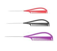 WESIEVYA Peignes à Queue de Rat en Plastique 3pcs pour Salon et Coiffure Maison, Options Polyvalentes sans Désordre, Matériau Plastique et Métal, pour Coiffage Précis