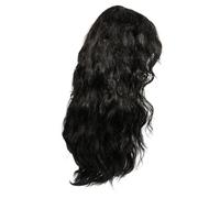 WESIEVYA Perruque Punk Rock Longue Pour Homme En Fibre Synthétique Résistante Style Années 80 Cosplay Festival Noire Effet Bouclé Légère Réutilisable