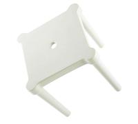 WESIEVYA Petite Chaise en Plastique Blanc Épais, Tabouret Portable pour Garçon et Filles, Résistant la Pression et Difficile à Déformer, Design Simple à Quatre Coins pour Usage Intérieur