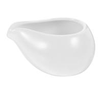 WESIEVYA Pichet à Lait en Céramique Blanc, Petit Pichet à Café 250 Ml Bec Verseur Précis, Distributeur de Sirop et Sauce pour Maison, Café, Restaurant et Table Élégante