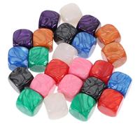 WESIEVYA Pièces dés Vierges dés gonflables dés inscriptibles Vierges dés Bricolage dés Blancs Simples dés de Couleur dés de Jeux Jeu de dés Cube d'histoire dés d'histoire Acrylique