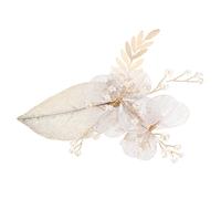 WESIEVYA Pince à Cheveux Fleur en Cuivre Doré Perles, Épingle à Coiffure Forte et Facile à Mettre pour Mariage et Usage Quotidien