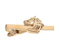 WESIEVYA Pinces à cravate pour hommes - Pince à cravate classique, brillante et lustrée - à Golden Horse pour père, mari, petit ami, affaires, mariage