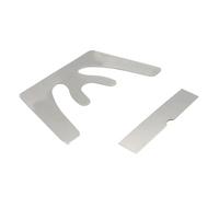 WESIEVYA Plaque de Morsure en Acier Inoxydable 2pcs Bords Lisses pour Dentiste, Méthode Précise pour Établir la Dimension Verticale Plan Maxillaire