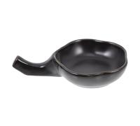 WESIEVYA Plat de Service en Céramique Noir de Fleur, Pratique et Multi-usage pour Assaisonnement et Trempette à Table, pour Snacks et Salades de Fruits