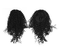 WESIEVYA Postiche Synthétique à Front en Dentelle Bou Noire 75 Cm pour Femme Noire Savoir-faire, pour Festivals et Carnaval