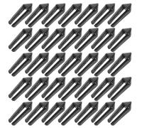 WESIEVYA Protecteurs de Vol de Fléchette Noirs en Plastique 40 Pièces Ailettes Fixes Pratiques pour Accessoires de Remplacement de Jeux de Fléchettes