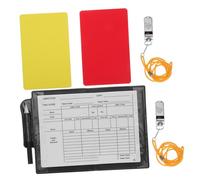WESIEVYA Set Arbitre de Football Portable avec Cartons Rouge et Jaune Carnet Stylo et Sifflets Métalliques Kit Compact pour Matchs de Football Volleyball et Soccer