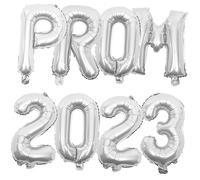 WESIEVYA Set de Ballons de Graduation Aluminium Argenté Décorations de Fête pour Remise de Diplômes Kit Complet pour Décoration de Salle et Souvenirs Inoubliables