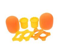 WESIEVYA Set de Housses de Protection Antidérapantes pour Microphone Manchons Épais Mousse Orange Accessoires Micro Éclaboussures pour Scènes et Réunions Lot