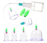 WESIEVYA Set de Ventouses Améliore la Circulation Sanguine Solide en Plastique pour Thérapie par Ventouses à Vide Outil de Massage pour Usage à Domicile