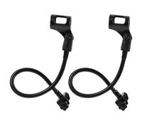 WESIEVYA Support de Microphone Col de Cygne Flexible Noir en Fer Pince Détachable, Lot de 2 Pièces, pour Enregistrement et Diffusion en Studio
