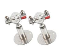 WESIEVYA Support de Serrage pour Tuyau en Acier Inoxydable 2pcs, Clips de Tuyau Réglables Fixation Murale Rapide, Compatible pour Cuisines et Installations Industrielles