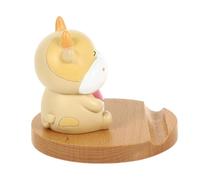 WESIEVYA Support de Téléphone pour Libérer Vos Mains en Bois de Hêtre Design Animal Créatif, Compatible Universellement Lors Lecture Visionnage de Vidéos