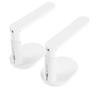 WESIEVYA Support Mural pour Pèse-personne Numérique Blanc en Abs Support en L, Stable et Sécurisé, pour Salles de Bain et Petits Espaces, Pack de 2 Pièces