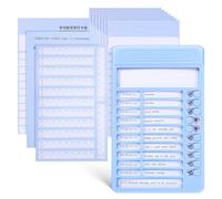 WESIEVYA Tableau de Contrôle des Tâches Bleu Système de Récompense et Punition Support Pliable en Plastique Curseurs pour Bureau ou Usage Mural