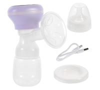 WESIEVYA Tire-lait Électrique Unilatéral, Dispositif de Traite Électrique, 180ml, 1200 Mah, 9 Vitesses, Angle Large 106°, Silicone et Pp, pour Allaitement Maternel, Pourpre