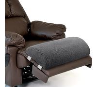 Wesiti Coussin de soutien demi-lune pour fauteuil inclinable, traversin en mousse à mémoire de forme et sherpa pour le repos et le sommeil, multifonctionnel, pour les lits/chaises/canapés, gris foncé