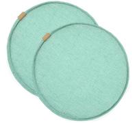 wesjmkh Coussins Ronds Pour Tabourets Avec Liens, (lot De 1/2/4) Coussins Ronds Pour Chaises De Salle À Manger, Coussins Ronds Pour Sièges De Cuisine À Domicile(Jade green,35cm(1pack))