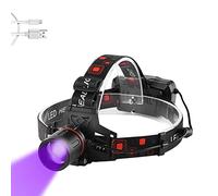 WESLITE Lampe Frontale UV, Ultraviolette Lampes Frontales LED Rechargeable Lampe Frontal Blacklight pour la Pêche/les Scorpions/les Fuites d'huile Automobile et de CVC/l'Art (Blanche + Violette)