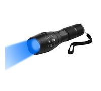 WESLITE Lampe Torche Bleue, 470nm Lampe de Poche LED Bleues Zoom capable Tactique Torche avec Lumière Bleue de Chasse Longue Portée 1 Mode pour la Pêche de Nuit Visison (Batterie non Incluse)