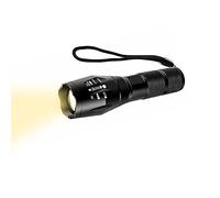 Lampe Torche Jaune, WESLITE Lampe Torche avec Lumière Blanche Chaude 3000k-3500k Forte Pénétration et Zoomable 1 Mode Lampe de Poche Jaune pour Vision Nocturne Randonnée Camping (Lumière Blanc Chaud)