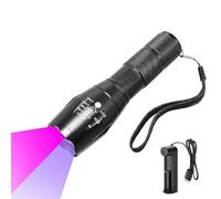 Lampe Torche UV, WESLITE Lampe de Poche Ultra Violette avec Lumière Noire 365nm et 395nm Torche UV Zoomable Détecteur d'urine pour Animaux de Compagnie(Batterie Rechargeable et Chargeur inclus）
