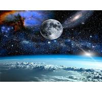 Wesmilewallpaper Papier Peint Panoramique Beau Ciel Étoilé Univers Planète Galaxie Paysage De Science-Fiction 350x245cm 3D Intissé Soie Poster Geant Mural