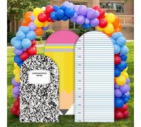 Wesnoy Lot de 3 housses de toile de fond pour la rentrée scolaire - 2 m, 1,8 m, 1,5 m - Pour carnet de notes - Pour premier jour d'école, jardin d'enfants, fête d'anniversaire, cérémonie, banquet