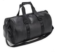 Wesoke Sac de Sport de Sport Sacs Polochons De Voyage, Sac Fourre-Tout d'entraînement de Fitness Étanche, Sac de Transport de Yoga Sac de Nuit Weekender avec Compartiment à Chaussures, Noir