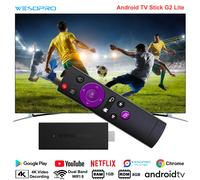 WESOPRO Android TV Stick G2 Lite Smart IPTV Dongle 1GB RAM 8GB ROM 2.4GHz 5.0GHz Wifi 4K décodage médias en Streaming VS Fire Stick G2 Lite And 1M