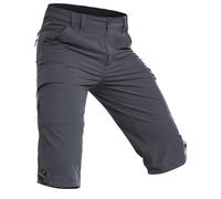 Wespornow Pantalon Cargo 3/4 Homme Randonnée Imperméable-Trekking Stretch Léger Séchage Rapide-Cyclisme Vélo Long Résistant à l'eau (Gris, S)