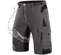 Wespornow Shorts Cargo pour Hommes avec 6 Poches, Pantalons de Travail VTT, Bermudas Courts, Pantalons Chino, Stretch, randonnée Estivale, Shorts de Cyclisme (Gris,XL)