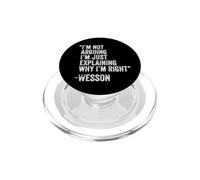 Wesson Citation drôle d'anniversaire personnalisé Idée de nom d'ingénieur PopSockets PopGrip pour MagSafe