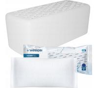Wessper 1x déshumidificateur d'air Humidité avec 1x granulés en sachet de recharge de 500 g, déshumidificateur d'ambiance | Empêche les moisissures, les odeurs désagréables, protège les murs