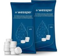 Wessper 20 tablettes de nettoyage pour toutes les machines à café automatiques et les machines à café