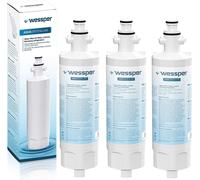Wessper 3x 4874960100 Congélateur-réfrigérateur Filtre à eau de rechange compatible avec Beko 4874960100 4394650100, 9256712, SBS4K ; Blomberg IWD1004ET, KFD9952PXDUK ; Grundig 487960000 ; Lamona LAM6