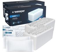 Wessper Absorbeur d'humidité Empêche les moisissures, les odeurs désagréables, protège les murs + 2x Wessper Humifill 500g Cartouche d'absorbeur | Granulés en 500 g