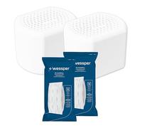 Wessper WES101 Lot de 2 déshumidificateurs d'humidité avec sac de recharge en granulés Rechargeables Réduit la moisissure et les odeurs Blanc